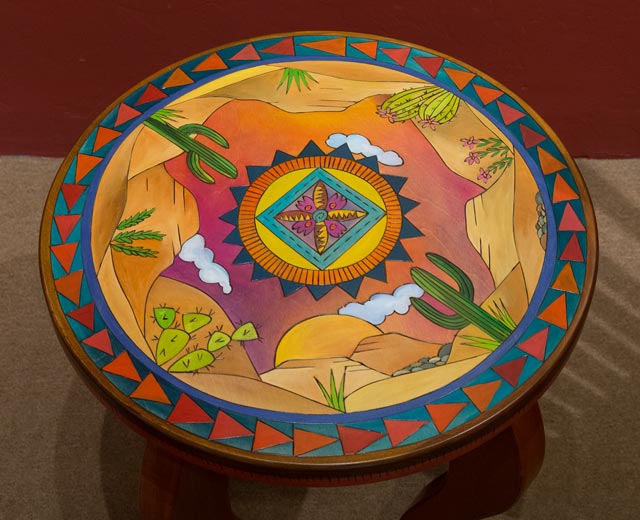 Western Round End Table 20x24 SOLD!