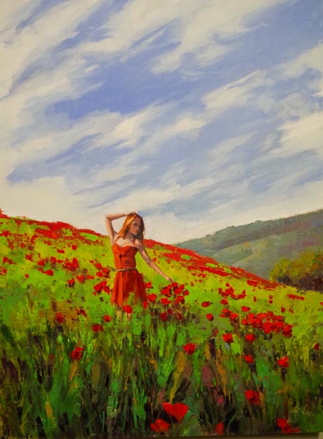 Among The Poppies 40x30 SOLD!