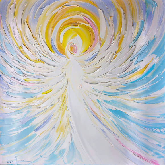 Into His Hands 28x28 SOLD!