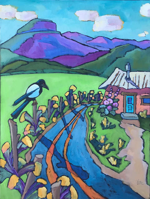 Bird Likes Shiny 24x18 SOLD!