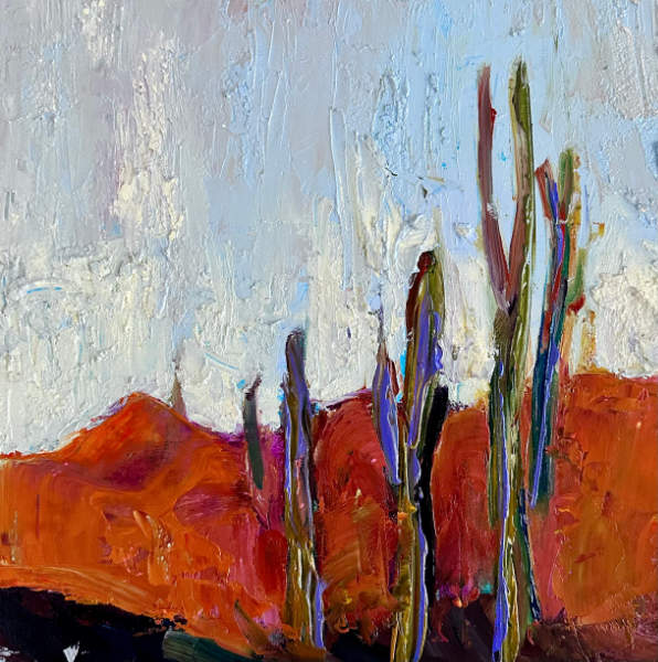 Small Saguaro 12x12 SOLD!