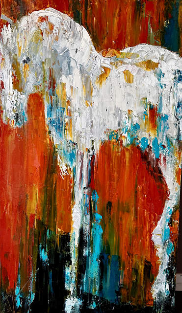 My Neighbors Horse 34x60 SOLD!