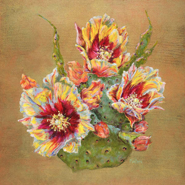 Flores De Oro II 12x12 SOLD!