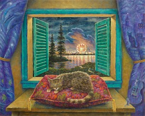 SOLD! Magic Cat 16x20 