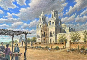 SOLD! San Xavier Mission 1930 24x36