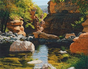 SOLD! Light On Oak Creek 30x24 1996  