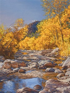 SOLD! Pools Of Blue And Gold 18x24 