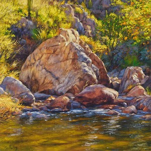 SOLD! Water In The Desert 12x12 