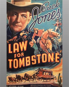 Buck Jones Law for Tombstone original 1937 poster