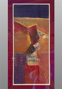 Jack Eggman, Vertical Purple Abstract 37x17