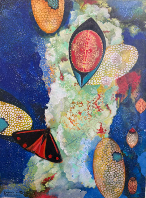 Clouds Over the Pond 24x18