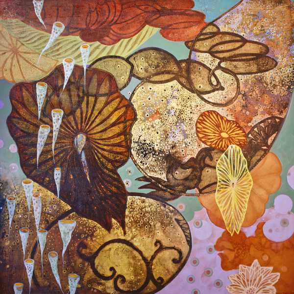 Swimming At Lake Palace 50x50