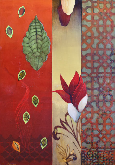 Samsara #3 40x28 oila & encaustic on paper