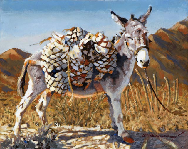 Hauling The Pi&ntilde;as 8X10 acrylic SOLD!