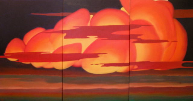 Clouds, Triptych 48X90 SOLD!